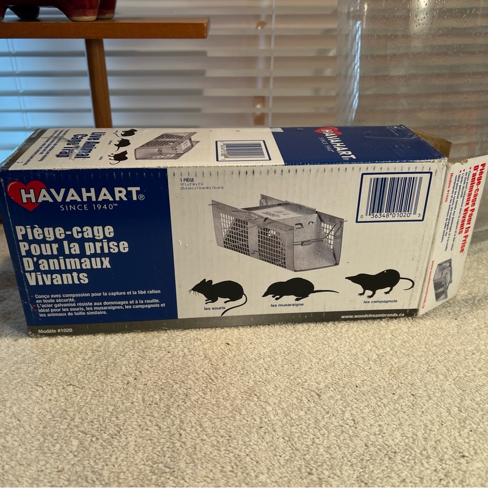 Havahart 1020 X-Small Two Door Mouse Trap Cage NEW Open Box